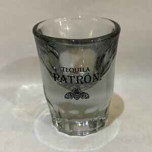 Patron Tequila Shot Glass Thick-Walled Heavy Glass Weighted Bottom